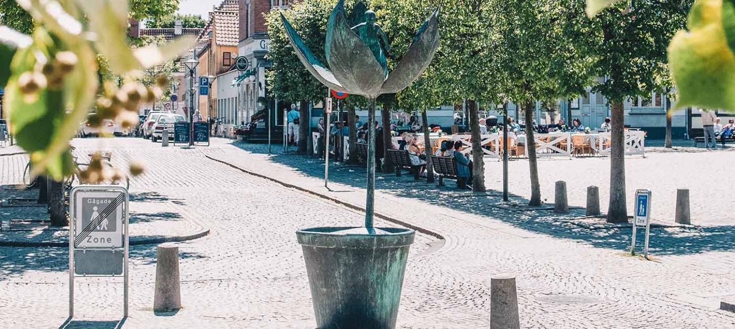 Däumelinchen-Skulptur beim Sortebrødre Torv