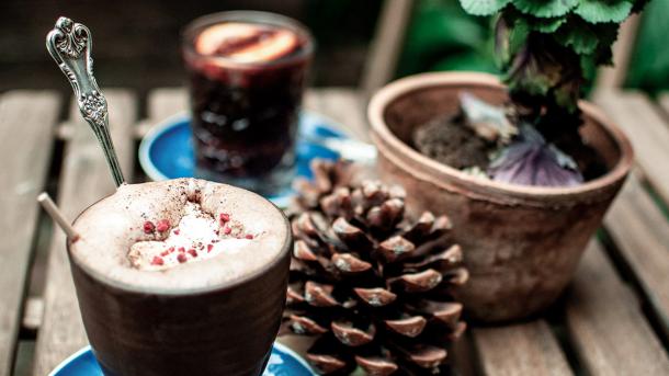 Kakao und Glögg im Café Fleurí