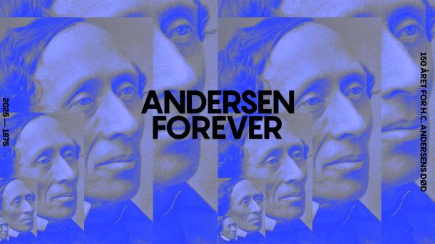 Andersen forever blaa med sort skrift