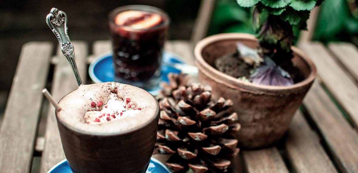 Kakao und Glögg im Café Fleurí