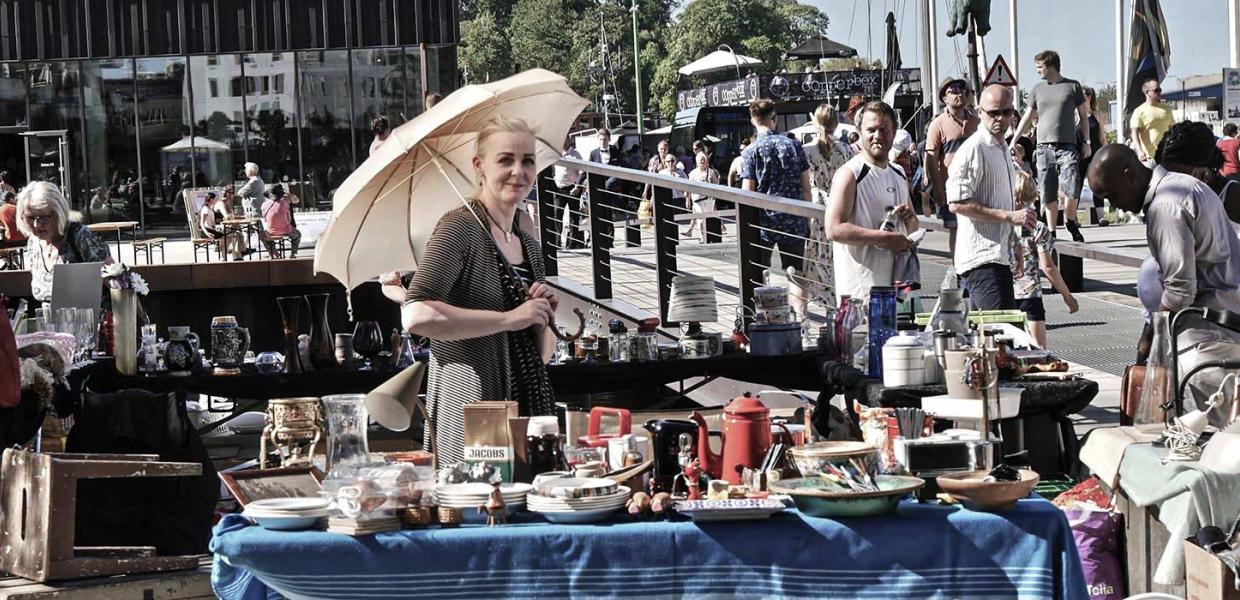 Flohmarkt am Odense Hafen