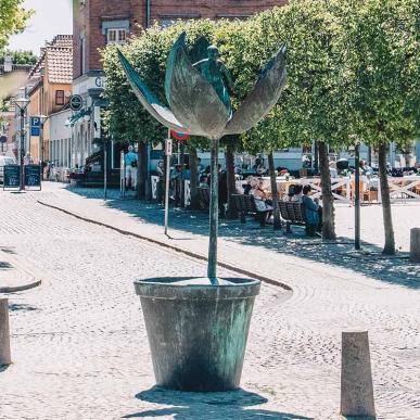 Däumelinchen-Skulptur beim Sortebrødre Torv