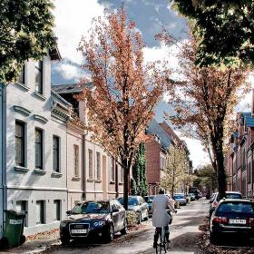 Radler in Fredensgade Herbstfarben