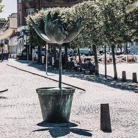 Däumelinchen-Skulptur beim Sortebrødre Torv