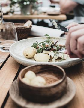 Outdoor-Mittagessen bei Grønttorvet