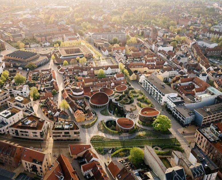 Drone skud af den gamle bydel