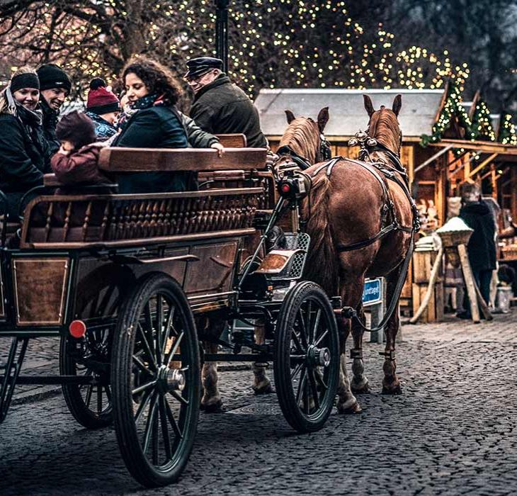 Kutschenfahrt am Weihnachtsmarkt